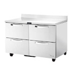 True TWT-48D-4-HC~SPEC3 - Work Top Refrigerator, two-section, (4) drawers, stainless steel front